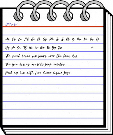 Ottmar Regular animated font preview