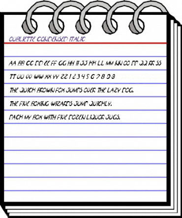 Oubliette Condensed Italic Condensed Italic animated font preview