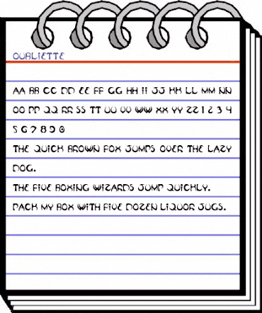 Oubliette Regular animated font preview