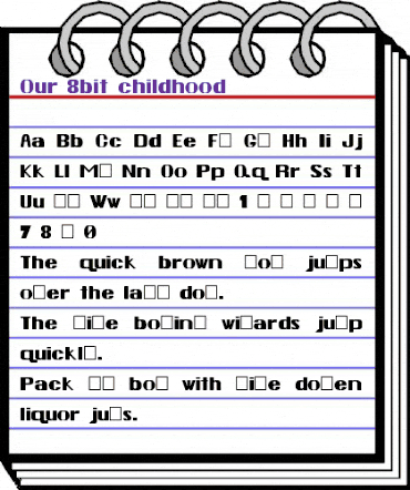 Our 8bit childhood Normal animated font preview
