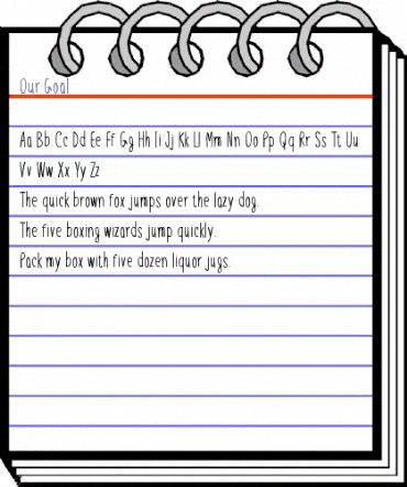 Our Goal Regular animated font preview