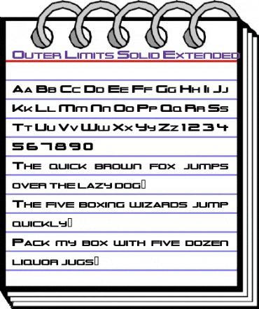 Outer Limits Solid Extended Regular animated font preview