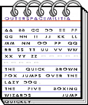 Outerspace Militia Regular animated font preview