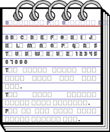Outfield Pro Outline Regular animated font preview