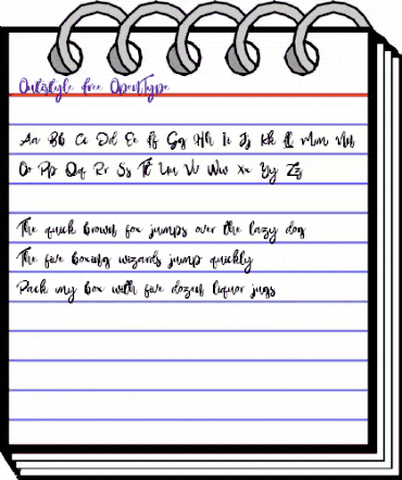 Outistyle Free Personal Use Regular animated font preview