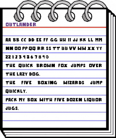 outlander Regular animated font preview