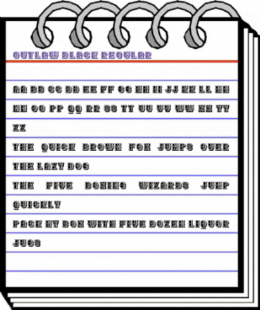 Outlaw Black Regular animated font preview