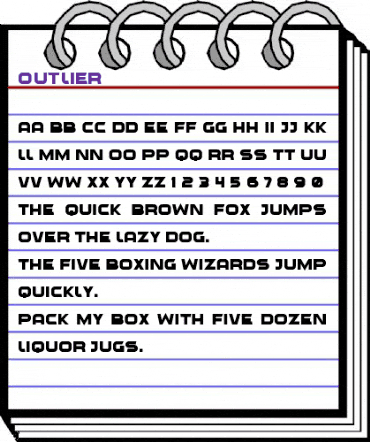 Outlier Regular animated font preview