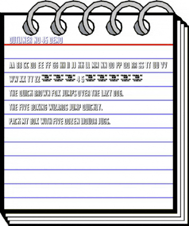 Outliner No. 45 DEMO Regular animated font preview