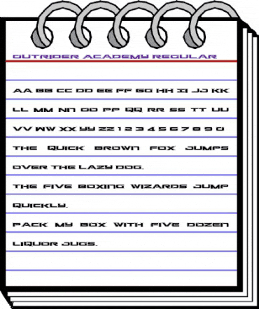 Outrider Academy Regular animated font preview