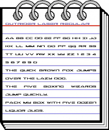 Outrider Laser Regular animated font preview