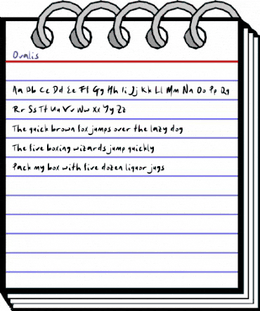 Ovalis Regular animated font preview