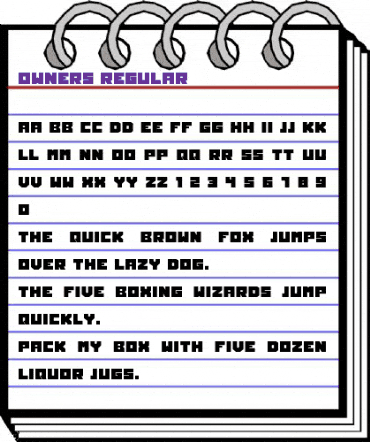 Owners Regular animated font preview