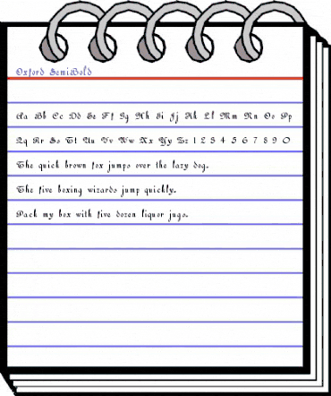 Oxford-SemiBold Regular animated font preview