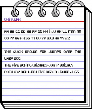 Oxin War animated font preview