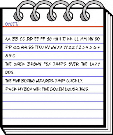 Oyget! Regular animated font preview