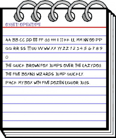 Oyget! Regular animated font preview