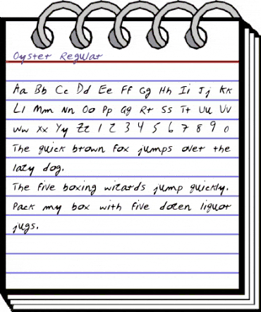 Oyster Regular animated font preview