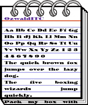 OzwaldITC Regular animated font preview