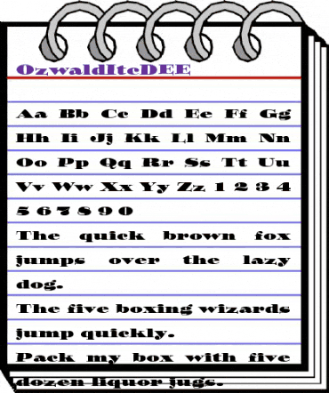 OzwaldItcDEE Regular animated font preview