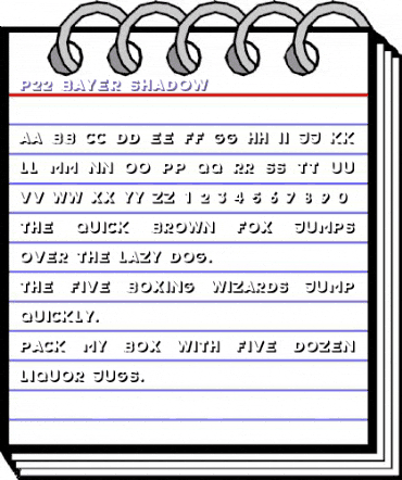 P22 Bayer Shadow Regular animated font preview P22 Bayer Shadow Regular animated font preview
