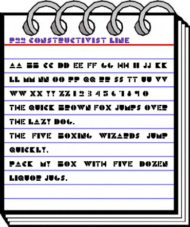 P22 Constructivist Line Regular animated font preview P22 Constructivist Line Regular animated font preview