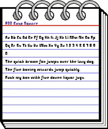 P22 Cusp Square Square animated font preview