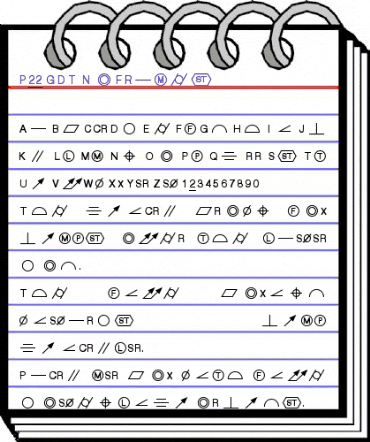 P22 GDT NoFrames Regular animated font preview