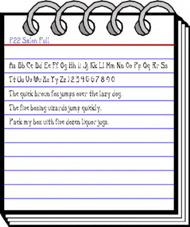 P22 Salon Full Regular animated font preview