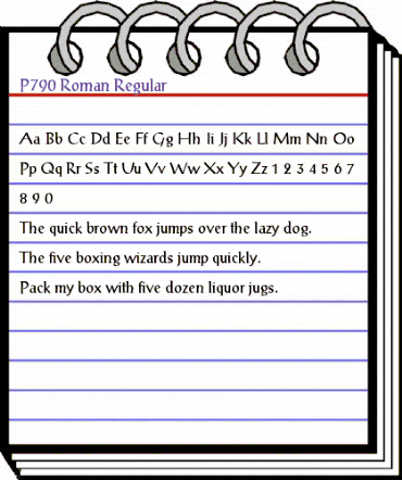 P790-Roman Regular animated font preview