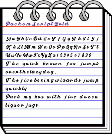Pachom Script Bold animated font preview Pachom Script Bold animated font preview