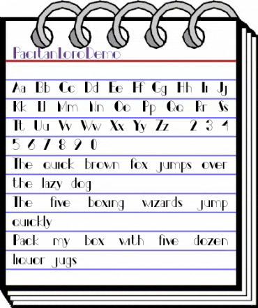 Pacitan Loro Demo Regular animated font preview