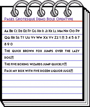 Pages Grotesque Demo Bold animated font preview Pages Grotesque Demo Bold animated font preview
