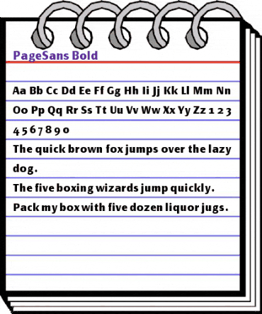 PageSans-Bold Regular animated font preview