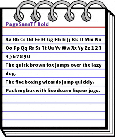 PageSansTF-Bold Regular animated font preview