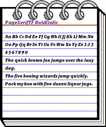 PageSerifTF-BoldItalic Regular animated font preview PageSerifTF-BoldItalic Regular animated font preview