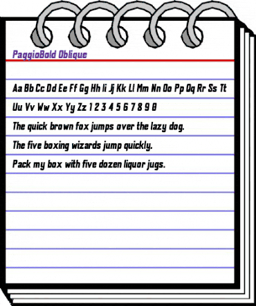 PaggioBold Oblique Regular animated font preview PaggioBold Oblique Regular animated font preview