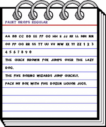 Paint Drops Regular animated font preview Paint Drops Regular animated font preview