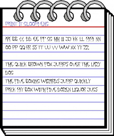 PAINT-IT-GLOOM (ENG) Regular animated font preview