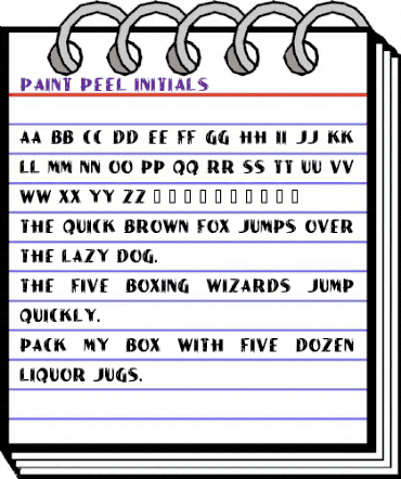 Paint Peel Initials animated font preview