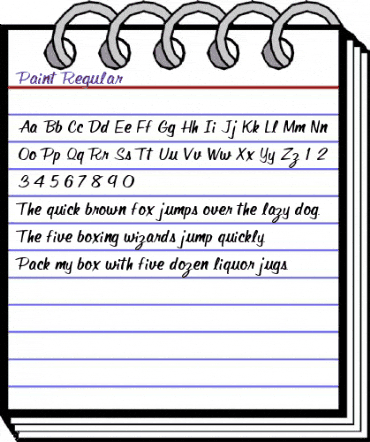 Paint Regular animated font preview