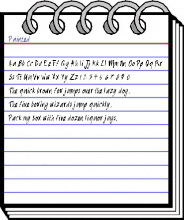 Painted Regular animated font preview