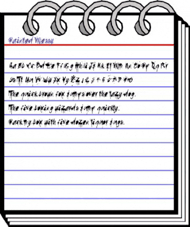 Painted Regular animated font preview