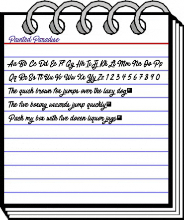 Painted Paradise Regular animated font preview Painted Paradise Regular animated font preview