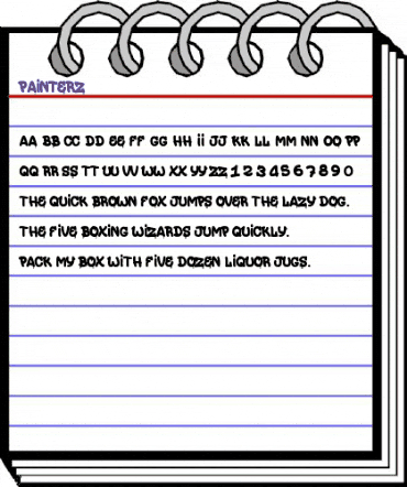 Painterz Regular animated font preview