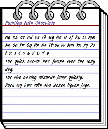 Painting With Chocolate Regular animated font preview