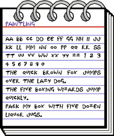 Paintling Regular animated font preview Paintling Regular animated font preview