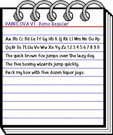 PAINTLOVA V1 - Demo Regular animated font preview PAINTLOVA V1 - Demo Regular animated font preview
