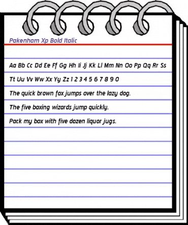 Pakenham Xp Bold Italic animated font preview Pakenham Xp Bold Italic animated font preview