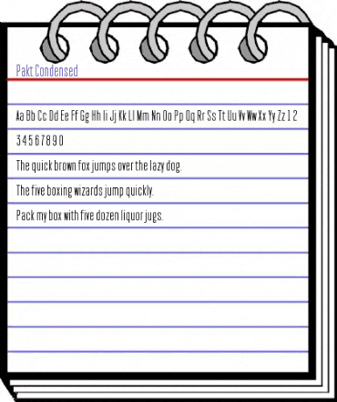 Pakt Condensed Regular animated font preview Pakt Condensed Regular animated font preview